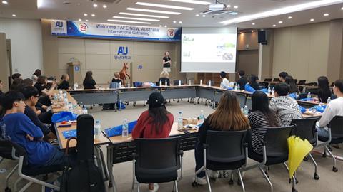 항공관광영어과 학생들과 호주 TAFE NSW대학학생들과의 미팅